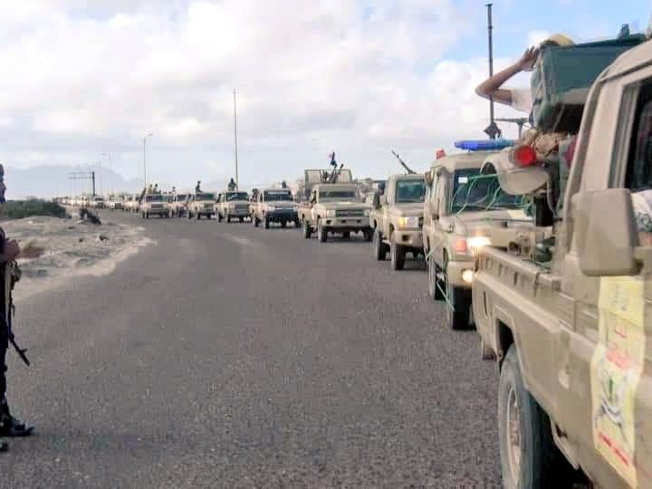 قوات ضخمة من ألوية العمالقة تصل الى شبوة لتحرير بيحان.. فيديو