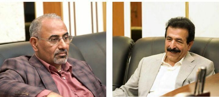 اللواء الزُبيدي يلتقي عضو هيئة التشاور والمصالحة الشيخ حسين العجّي العواضي