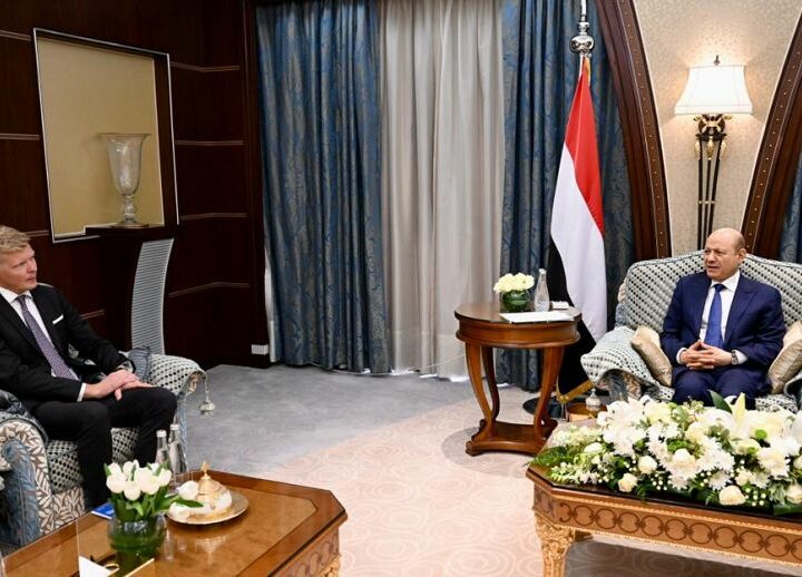 رئيس مجلس القيادة الرئاسي يستقبل المبعوث الخاص للامم المتحدة