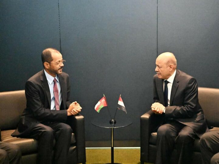رئيس مجلس القيادة الرئاسي يلتقي وزير خارجية سلطنة عمان